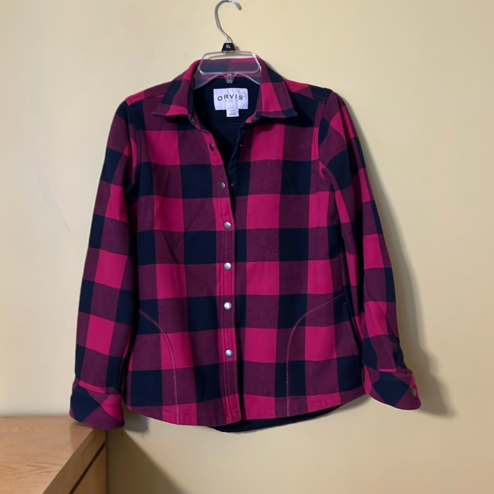 Snap closure thick flannel shirt